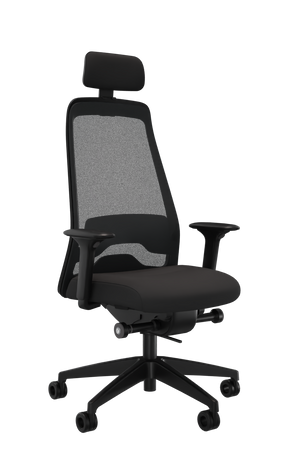 Interstuhl Every Select Plus EV 268 Bürostuhl Schwarz – verstellbare Flextech-Synchronmechanik und hohe Rückenlehne mit Kopfstütze
